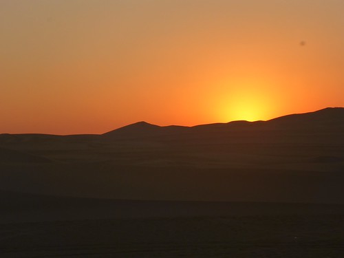 Orange sunset over the dune